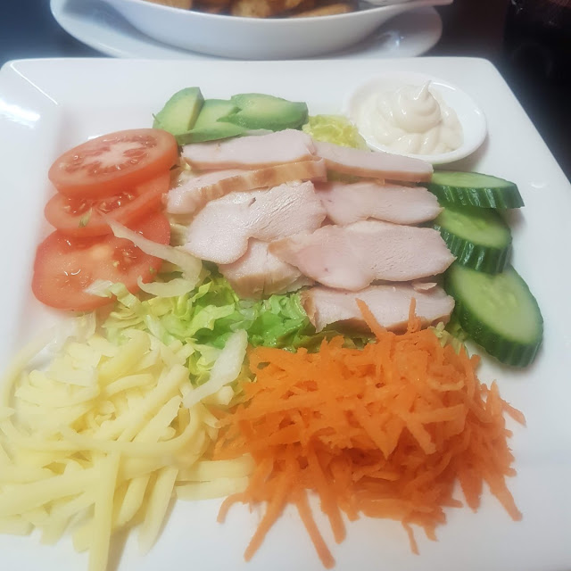 Chicken Salad with Chips &Sour Cream