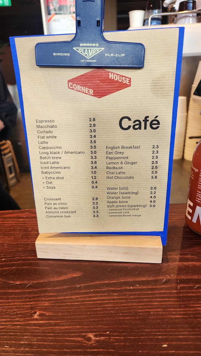 Rye Lane Cornerhouse, Peckham menu board