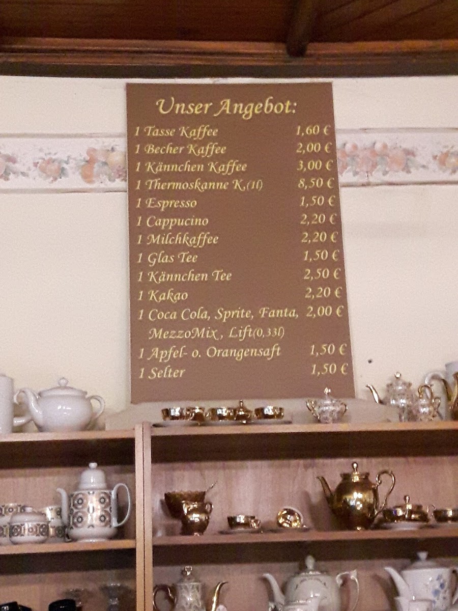 Nemitzer Cafe-Diele Barbara Riemann menu board
