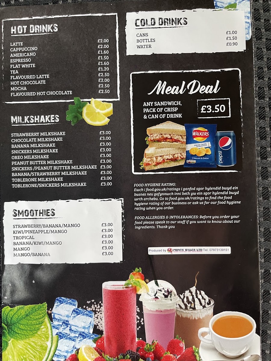 Coffee 111 menu board