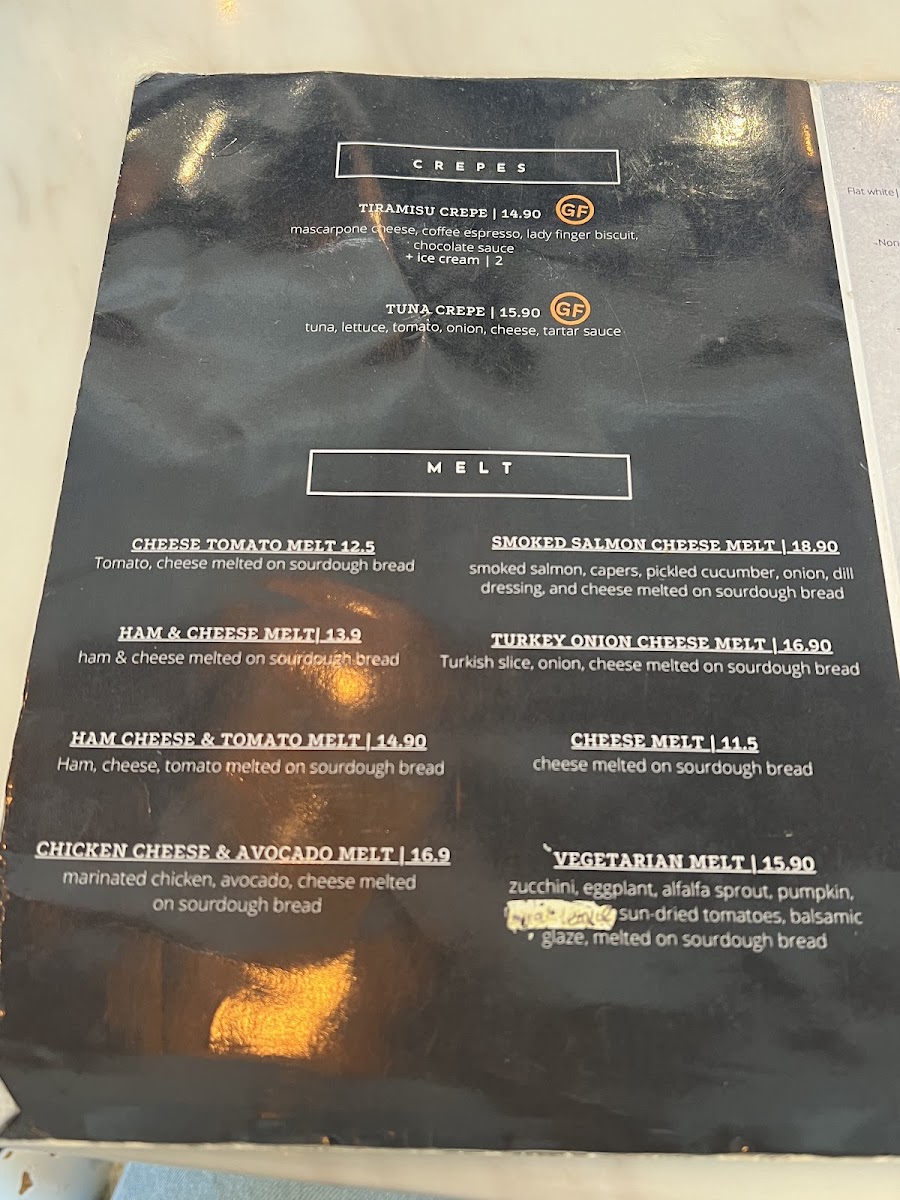 Cafe Vianee menu board