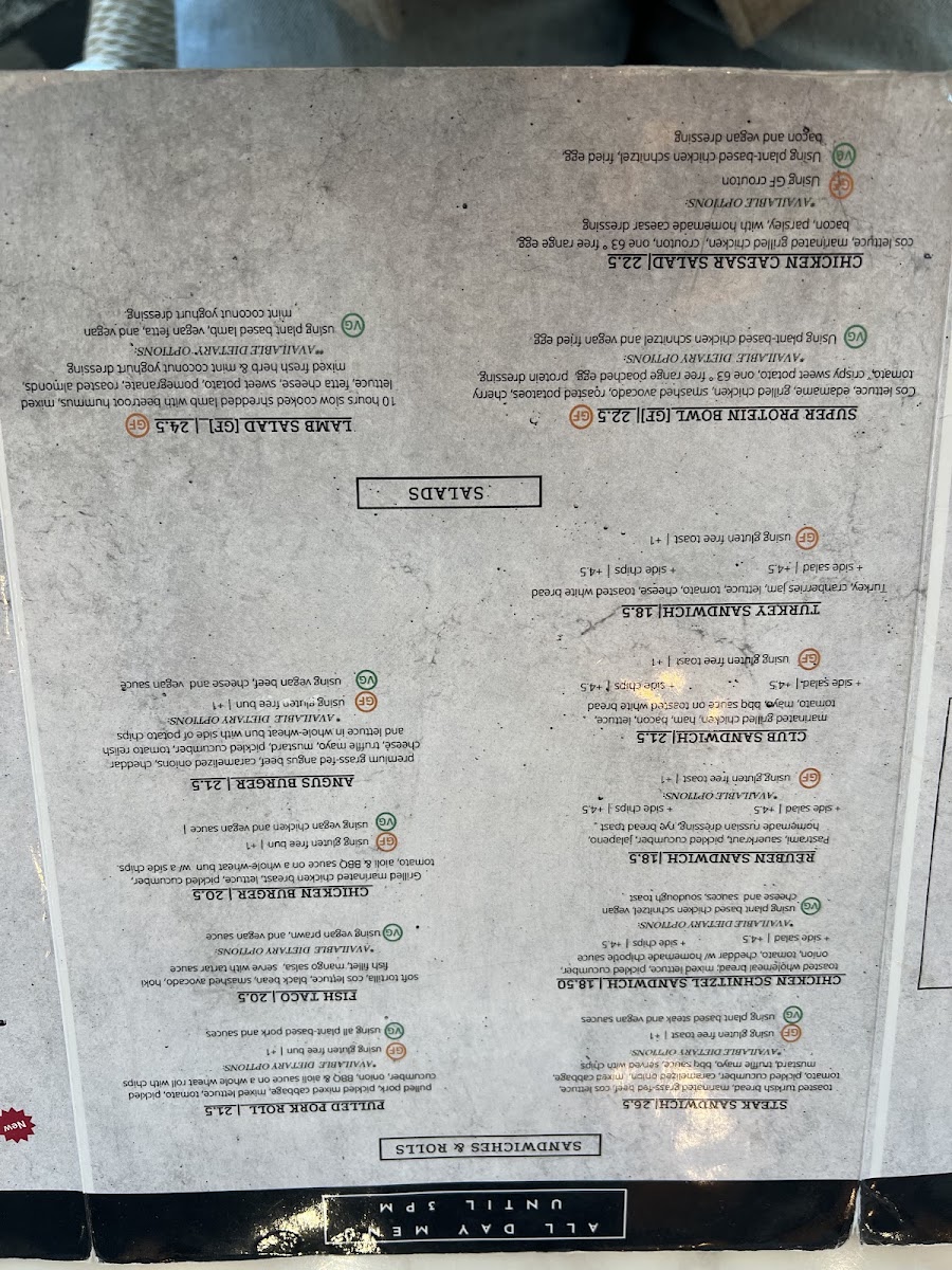 Cafe Vianee menu board