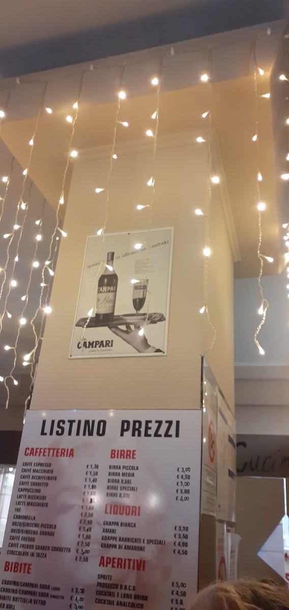Nuovo Bar Marilyn menu board