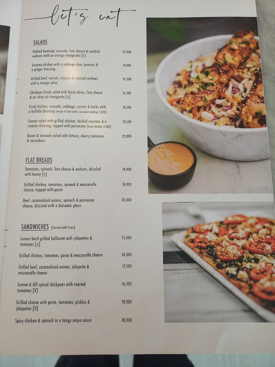 Cafe Blanc menu board