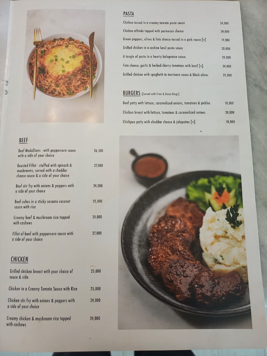 Cafe Blanc menu board