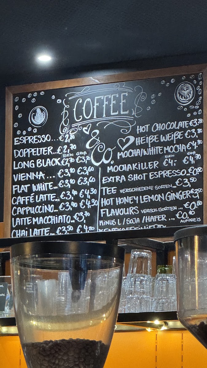 Phoenix Coffee menu board