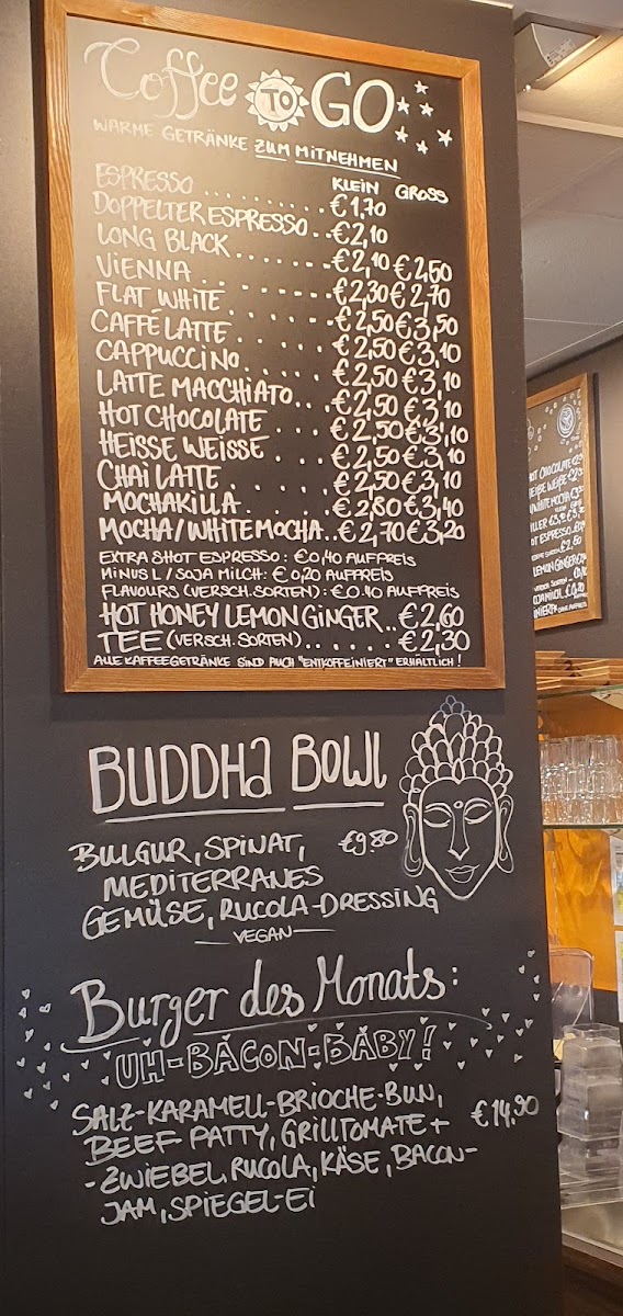 Phoenix Coffee menu board
