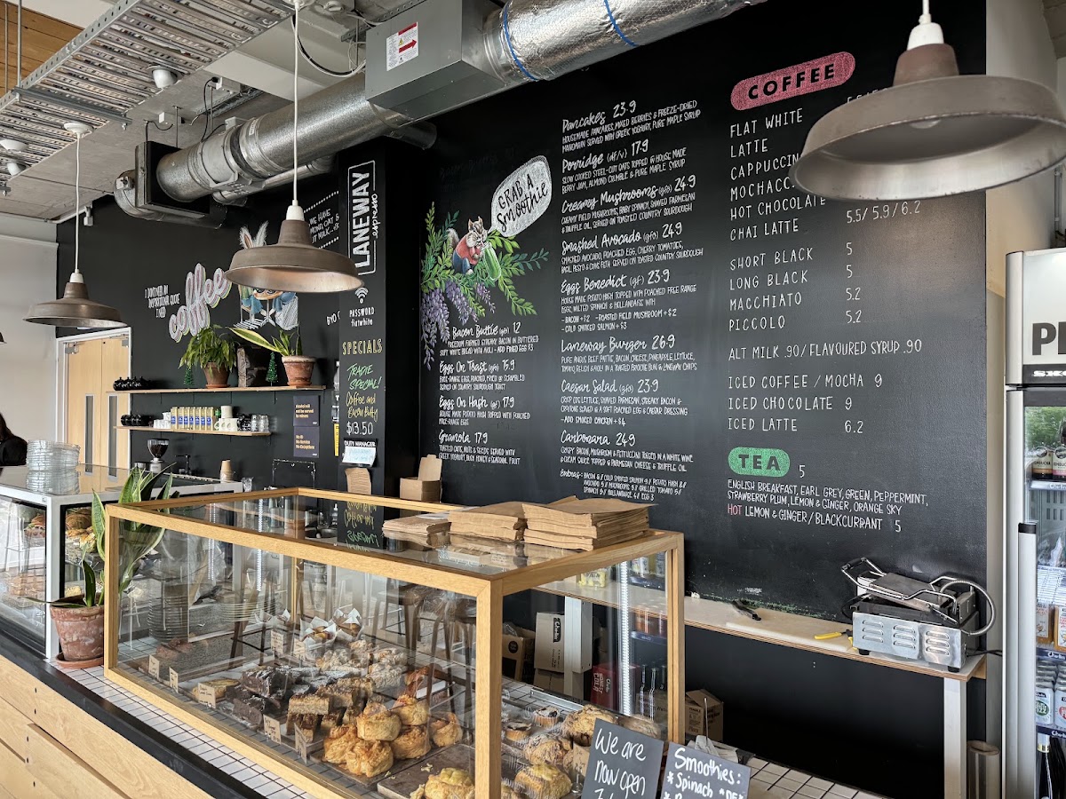 Laneway Espresso menu board