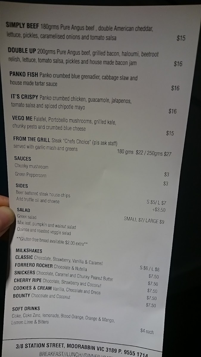 Uncles Panini & Coffee menu board