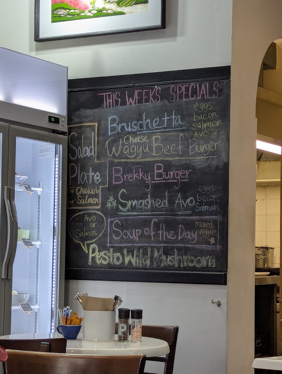 The Lane Café menu board