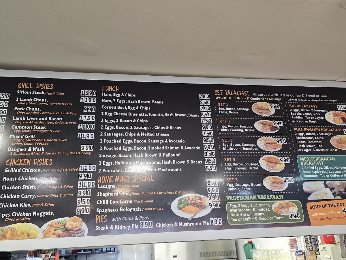 Swell Cafe menu board