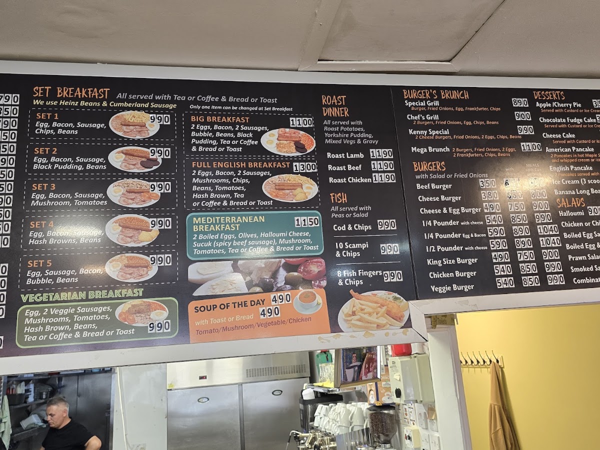 Swell Cafe menu board