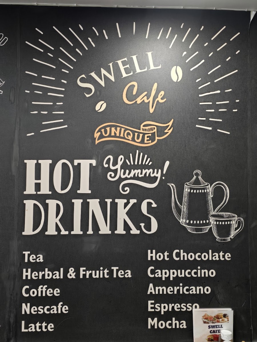 Swell Cafe menu board