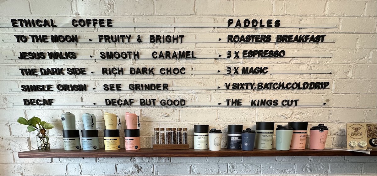 Storehouse Roastery OLINDA menu board