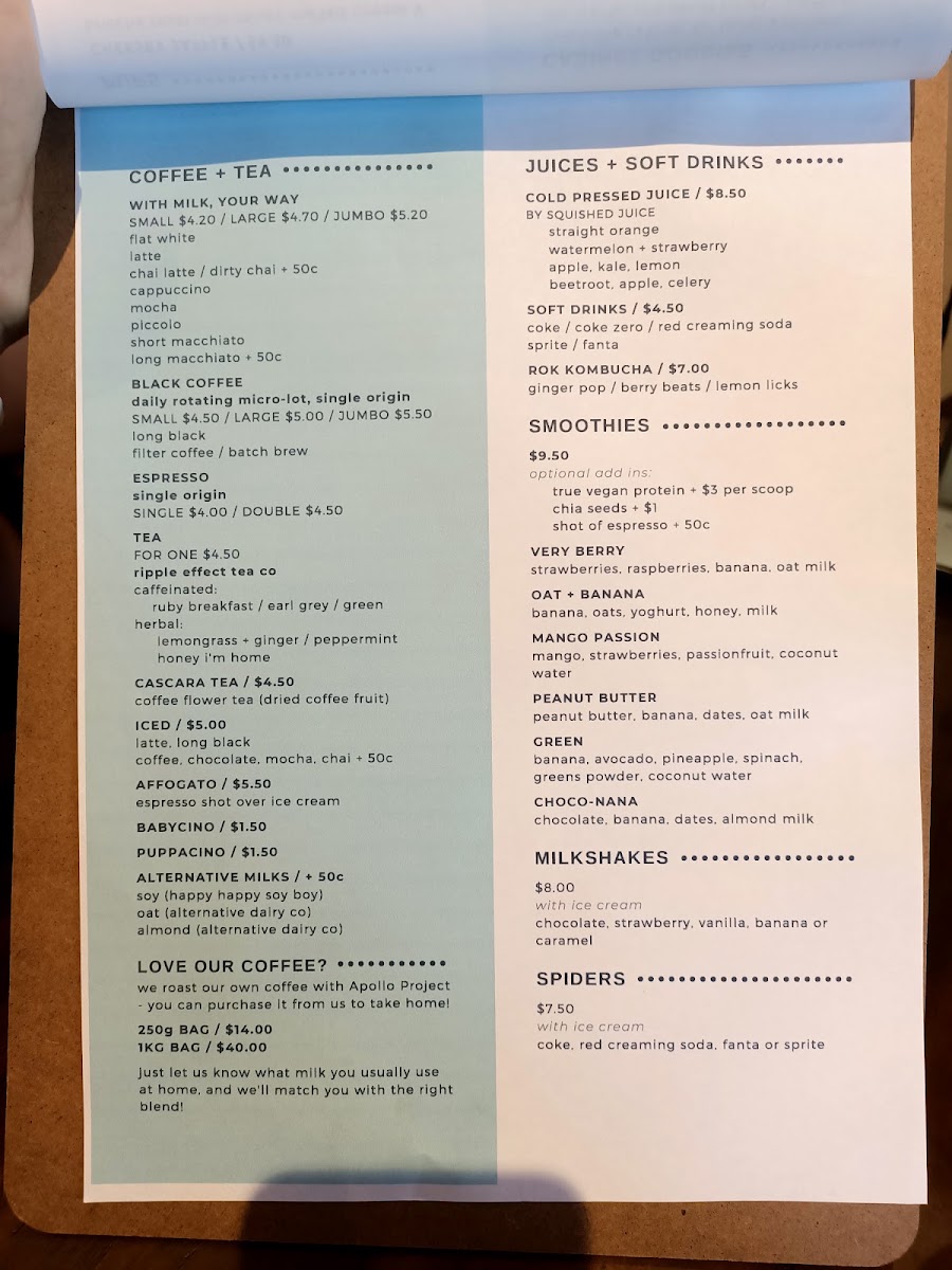 Little Laika menu board