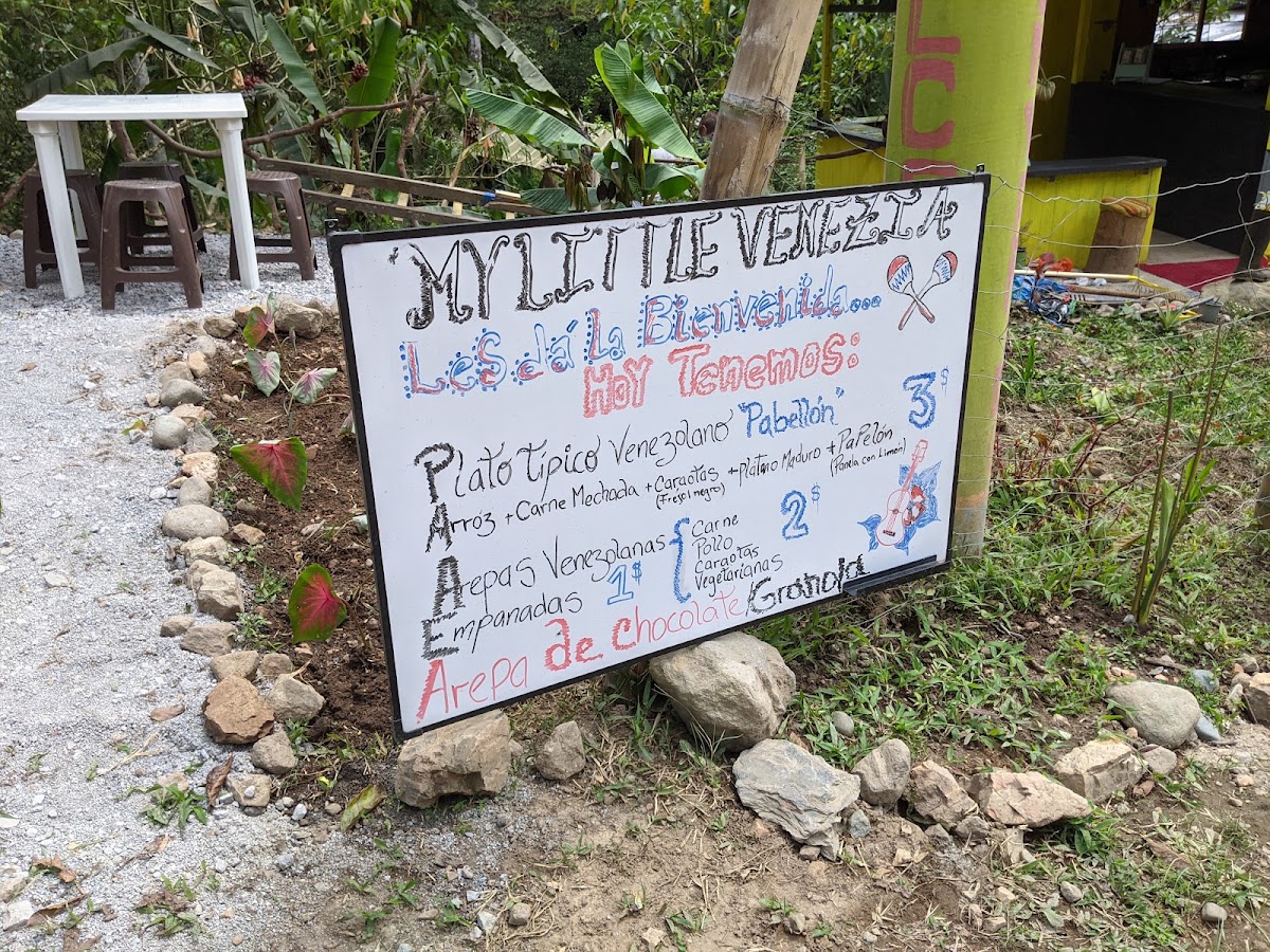 My Little Venezia Mindo menu board