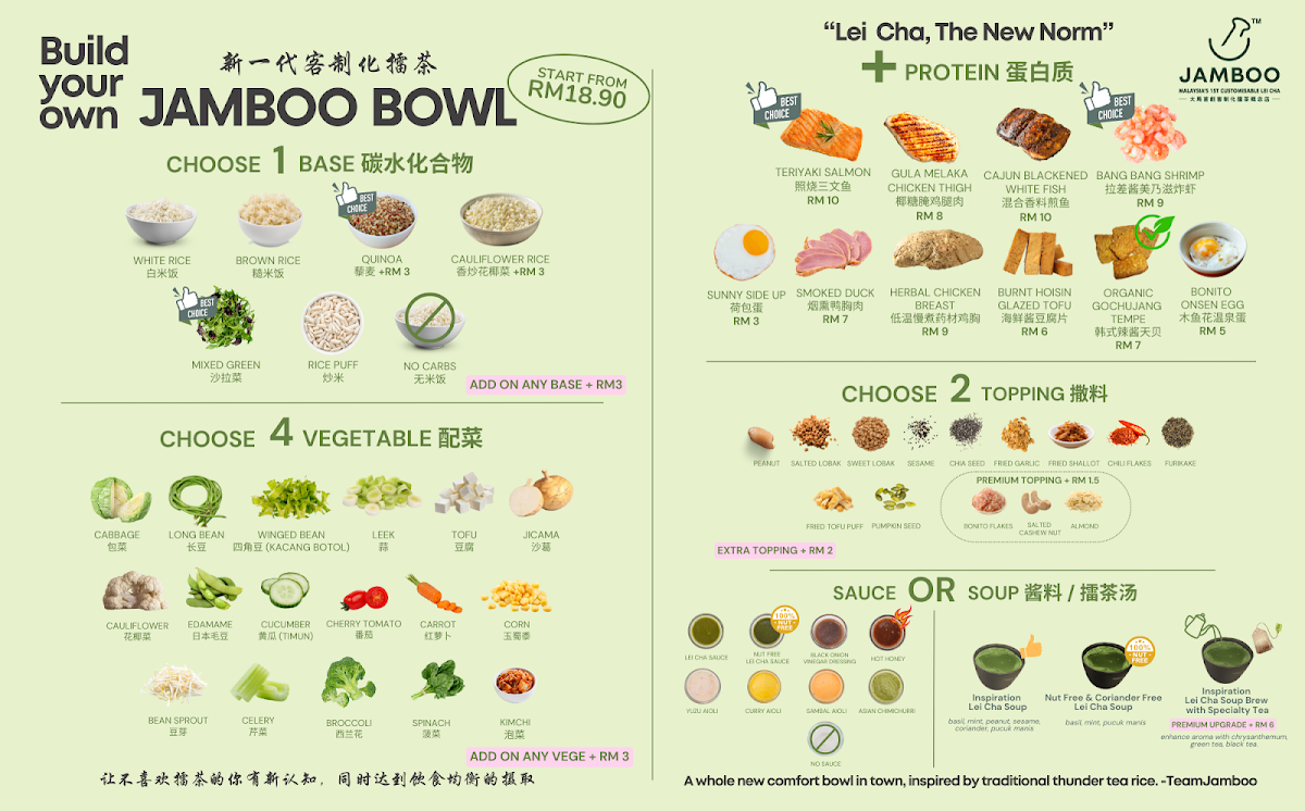 Jamboo menu board