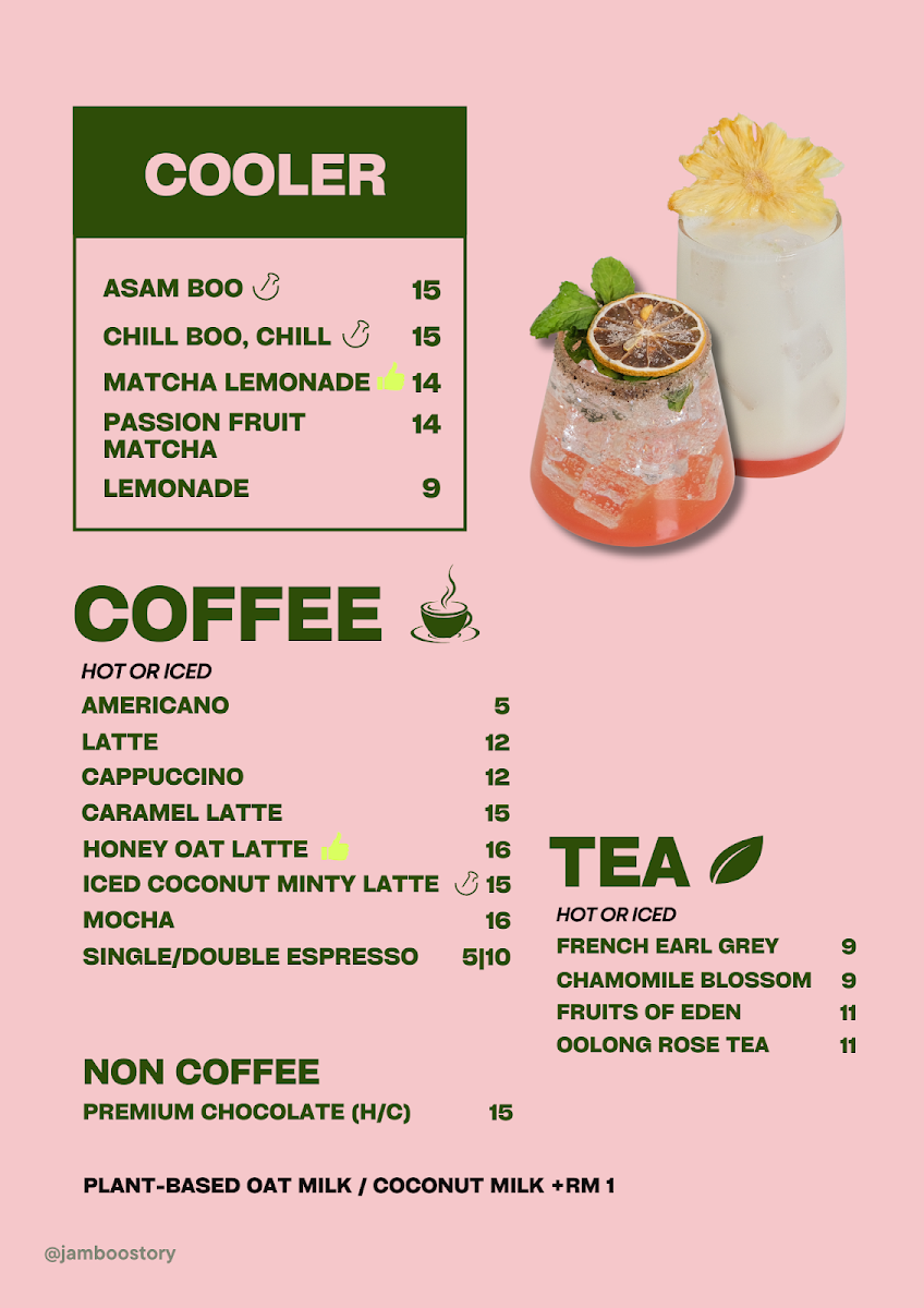 Jamboo menu board