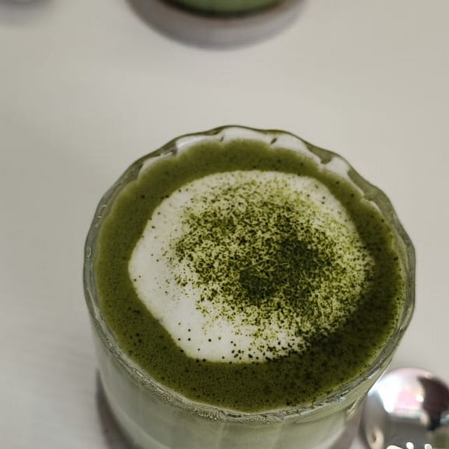 hot tendai matcha tea 热天台抹茶