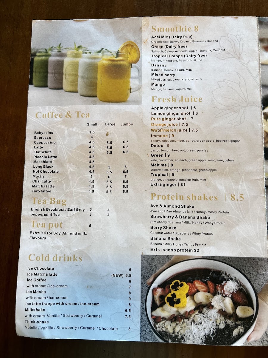 Hot Stone Cafe menu board