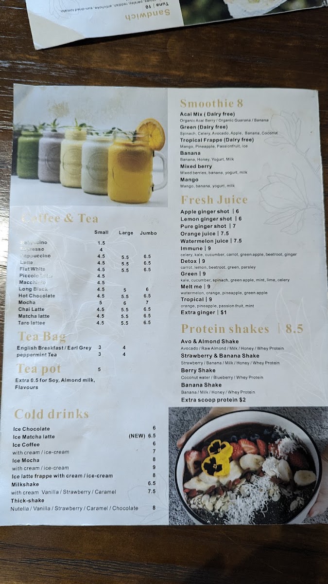 Hot Stone Cafe menu board