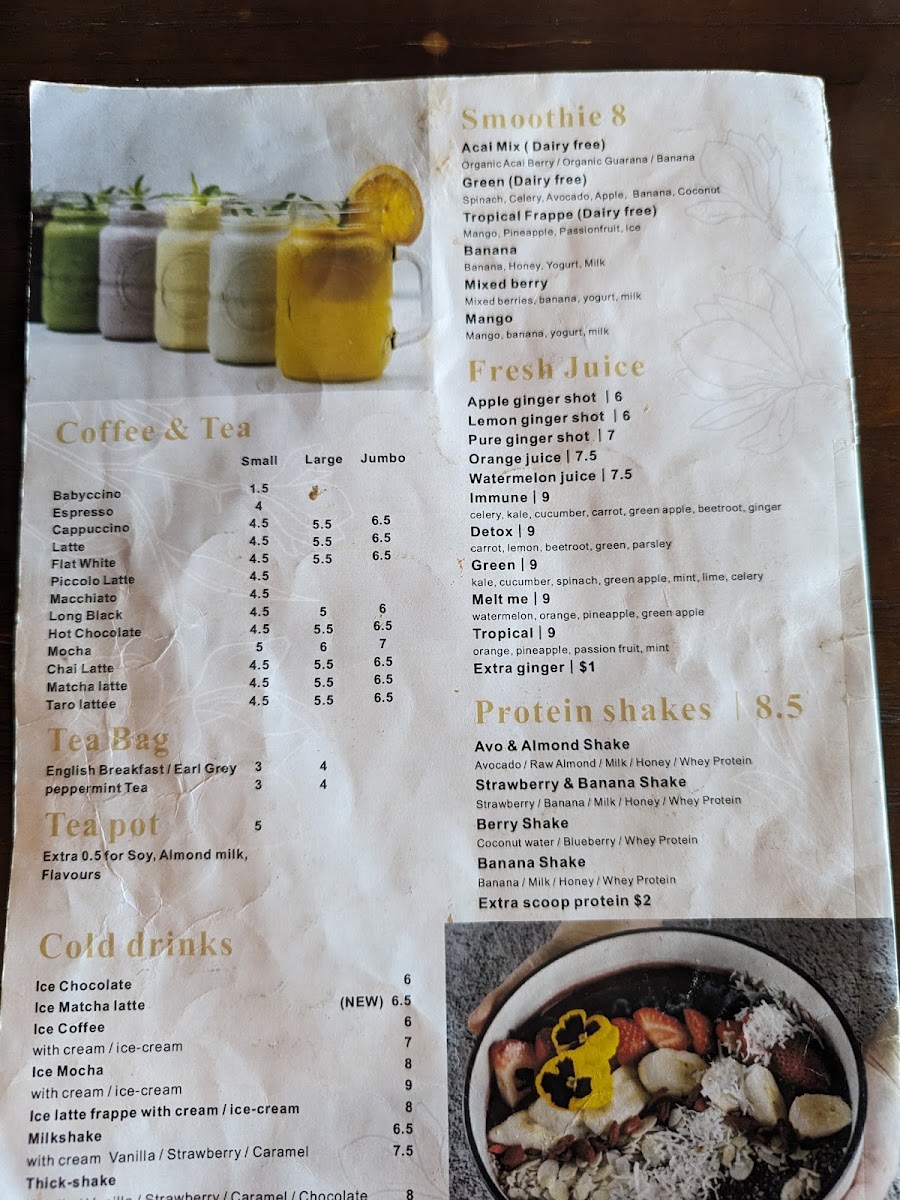Hot Stone Cafe menu board