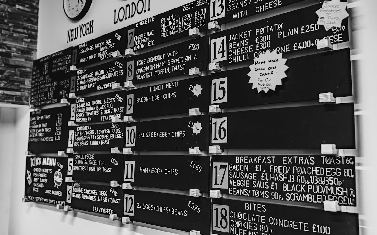 Coffee & Cafe @ 268 / Street Food @ 268 menu board