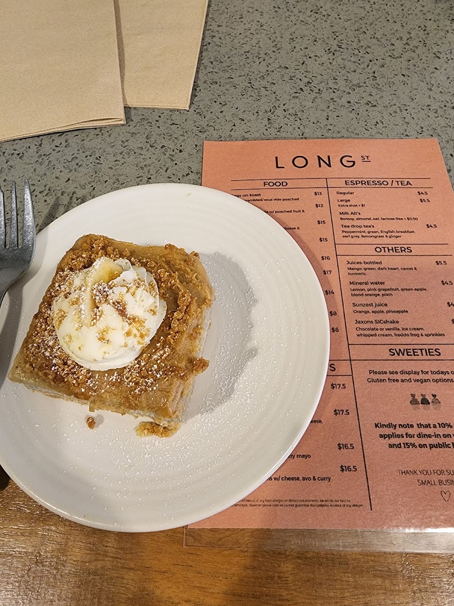 Long Street Coffee menu board