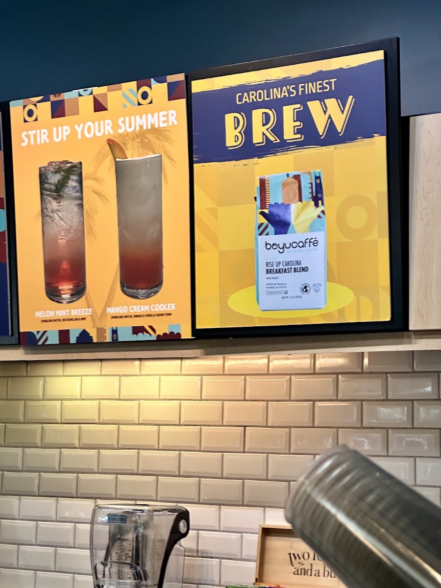 Beyu Caffe menu board