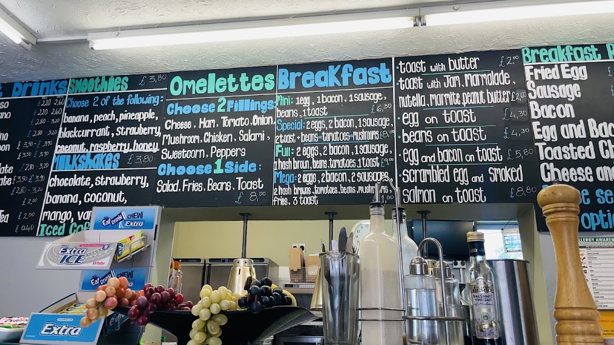 Cali Café menu board