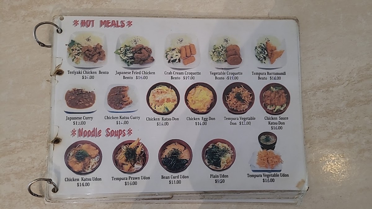 Rapid Cafe japanese Cuisine menu board