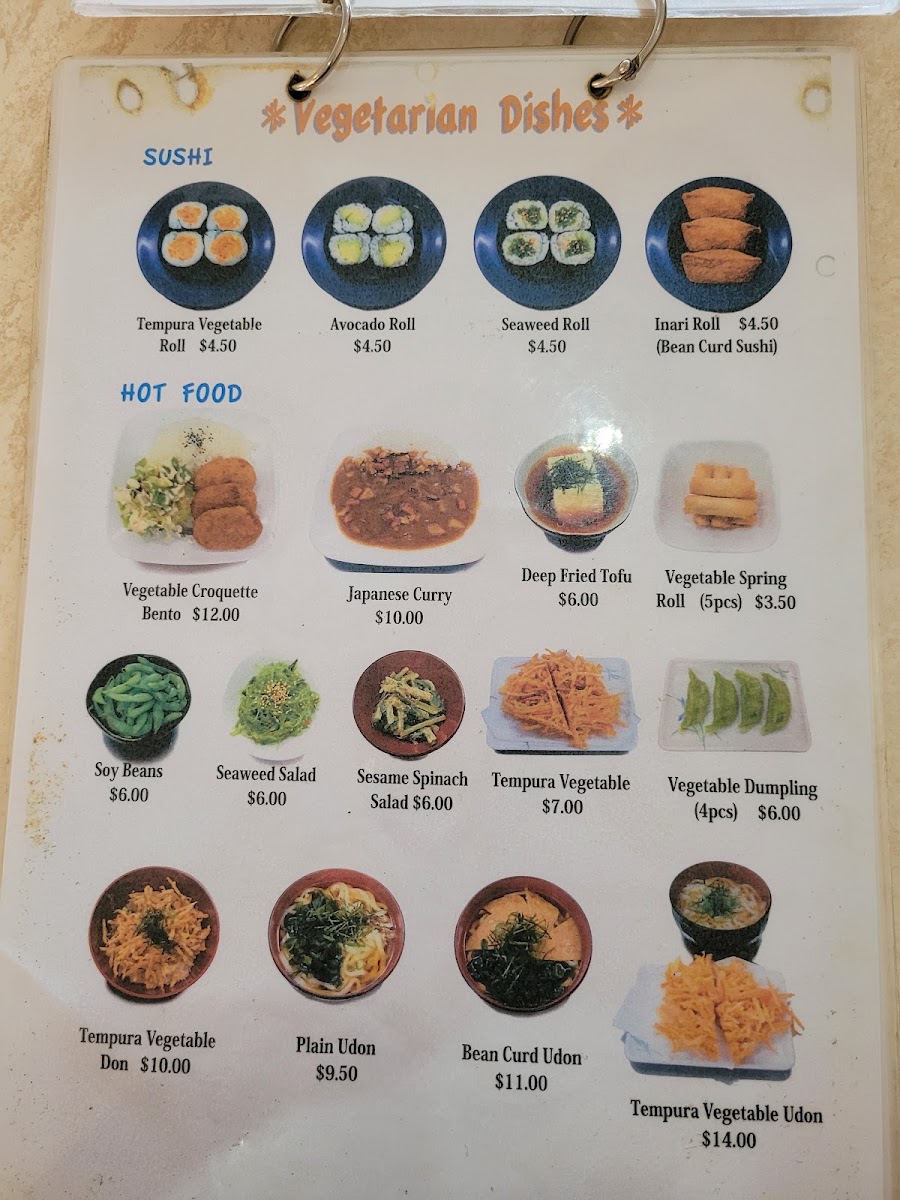 Rapid Cafe japanese Cuisine menu board