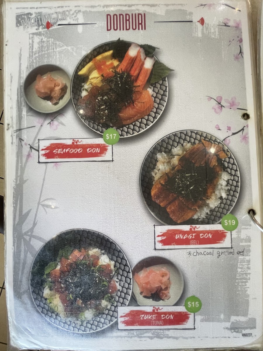 Rapid Cafe japanese Cuisine menu board