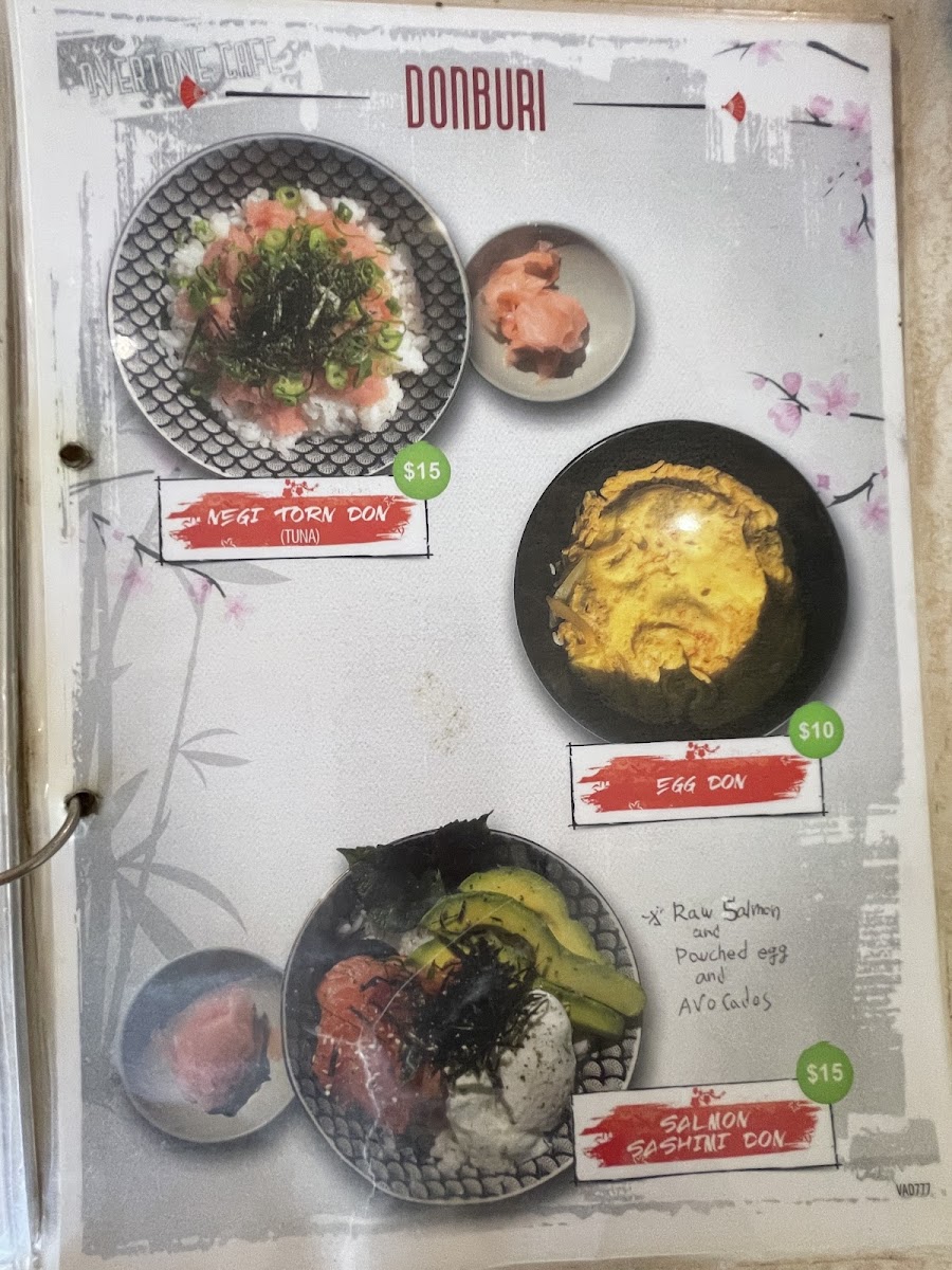 Rapid Cafe japanese Cuisine menu board