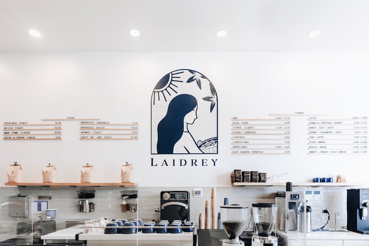 Laidrey Coffee Roasters menu board