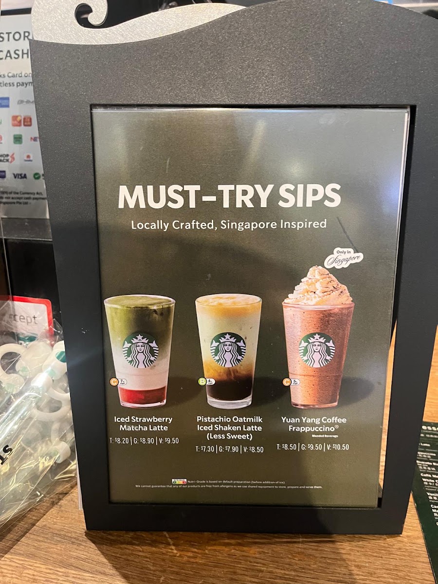 Starbucks Centrepoint menu board