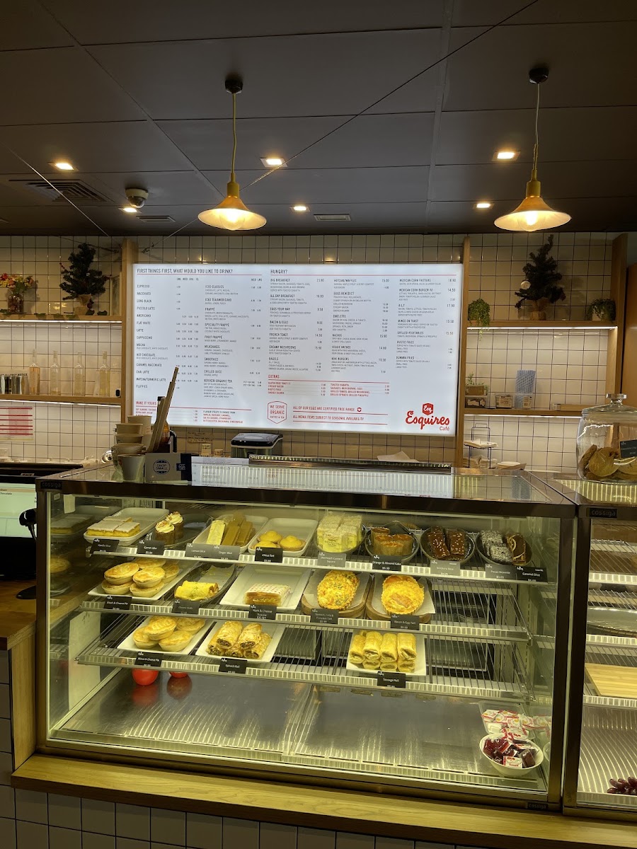 Esquires Cafe - Mercer menu board