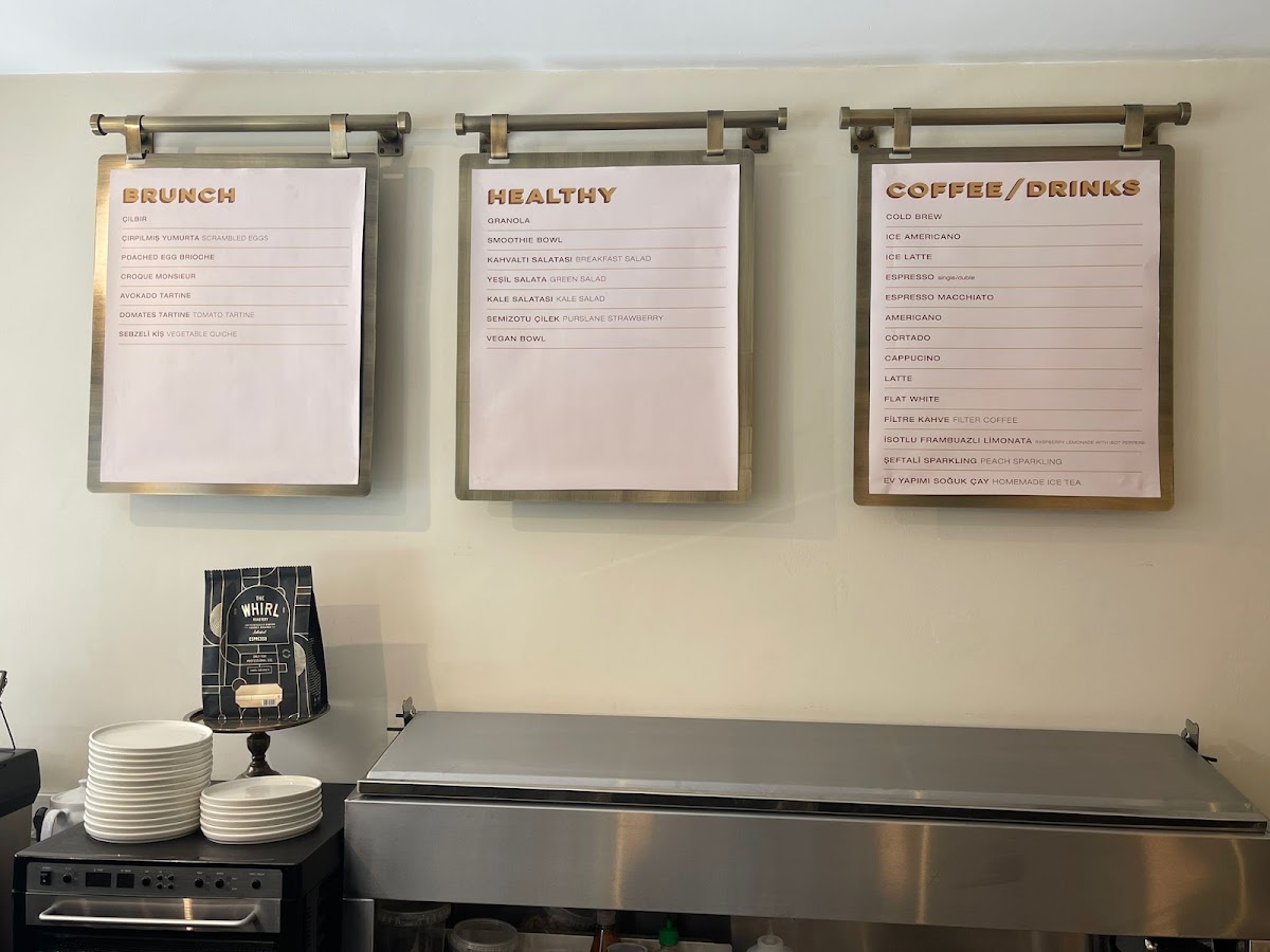 Parlor İstanbul menu board