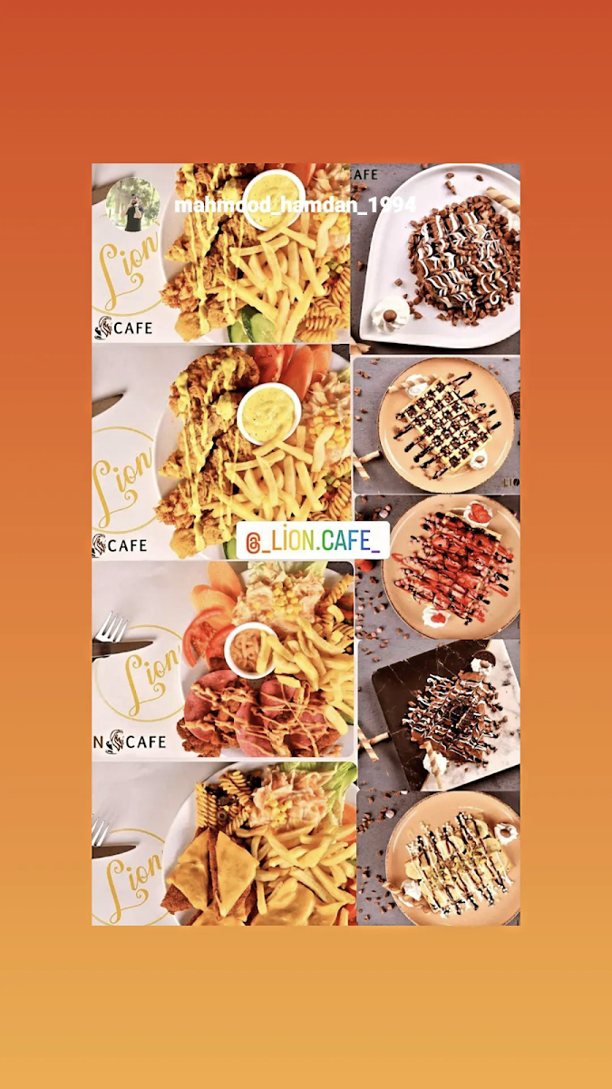 Lion Cafe menu board