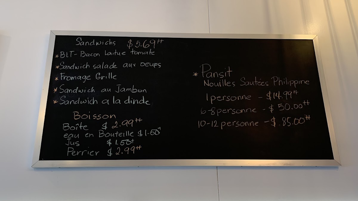 Jr's Café menu board