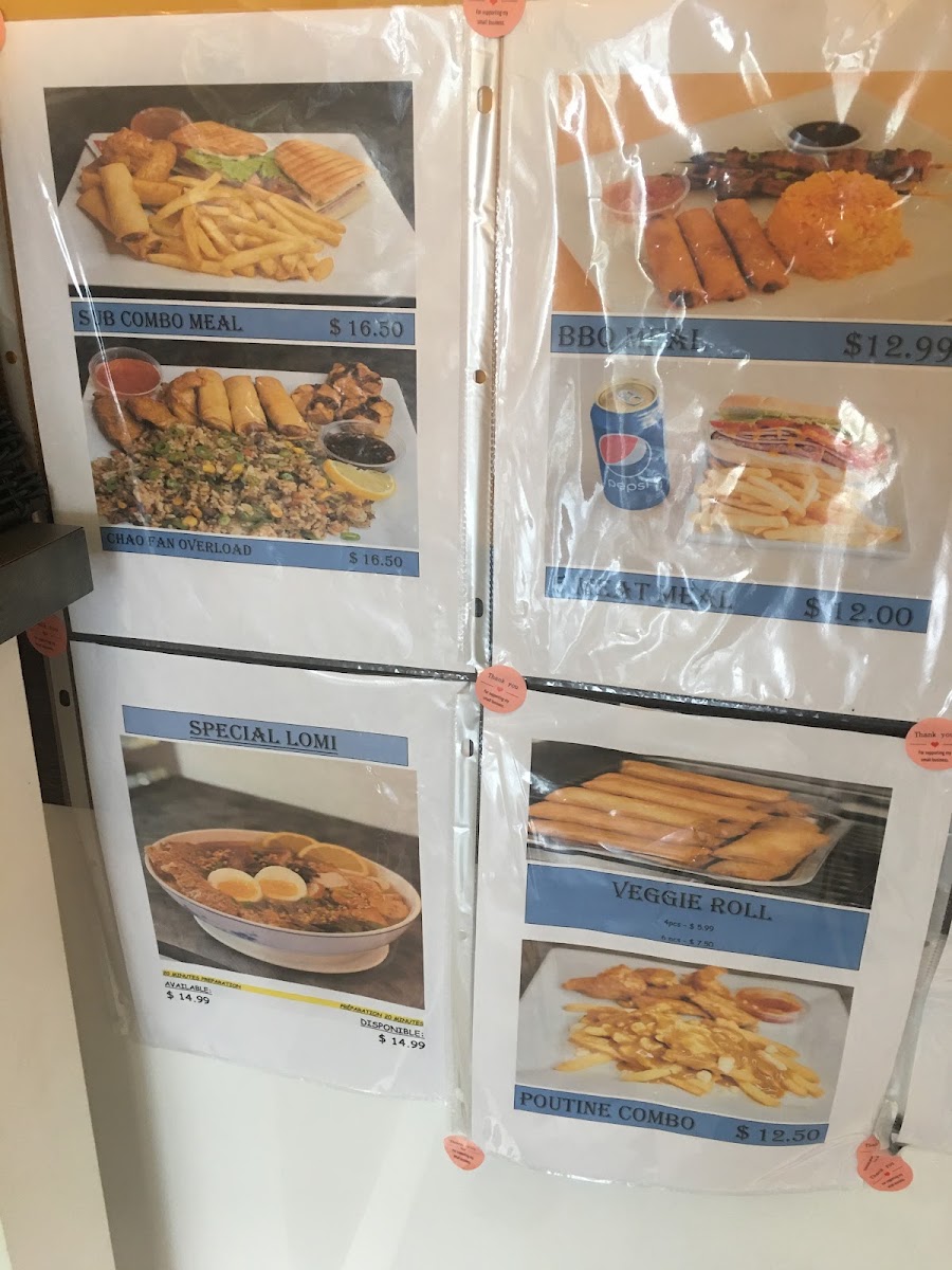 Jr's Café menu board