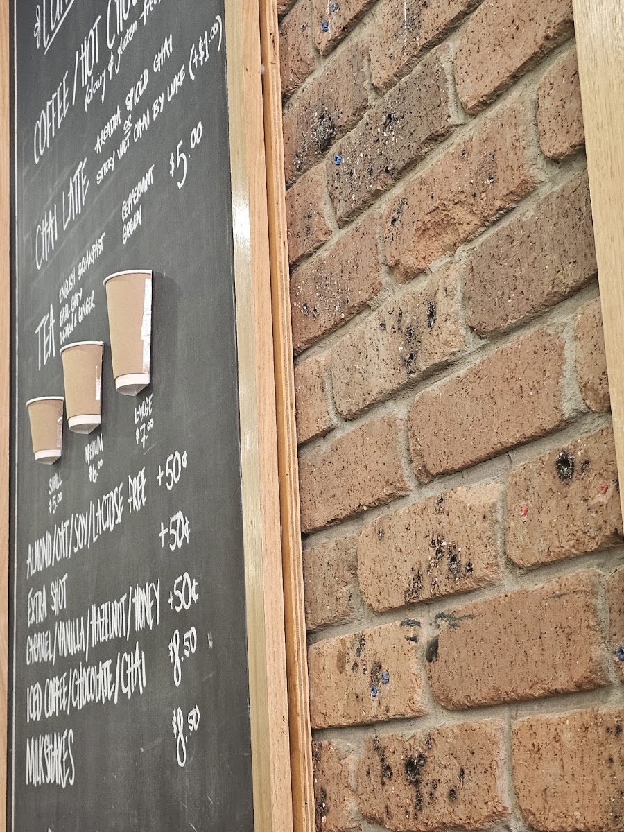 Red Relish Cafe menu board