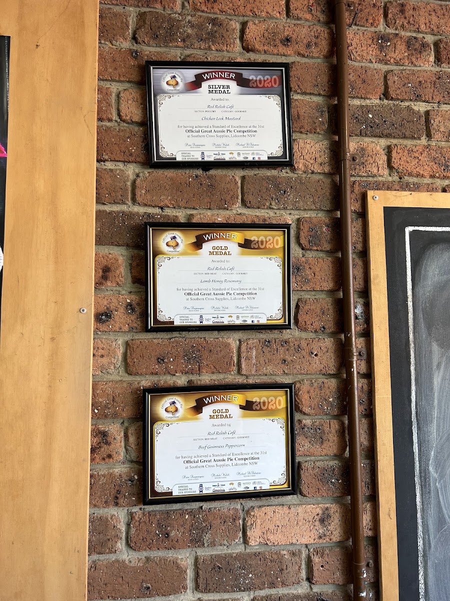 Red Relish Cafe menu board