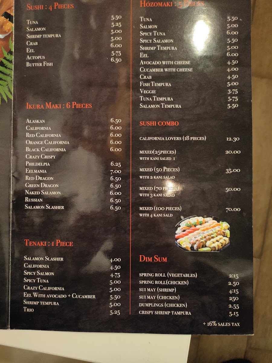 Mia Cara cafe menu board