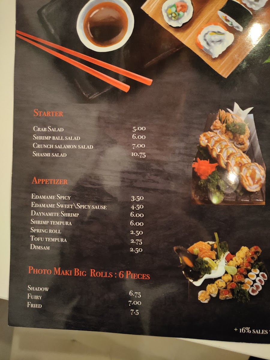 Mia Cara cafe menu board