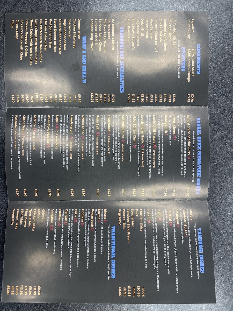 The Corner Caff menu board