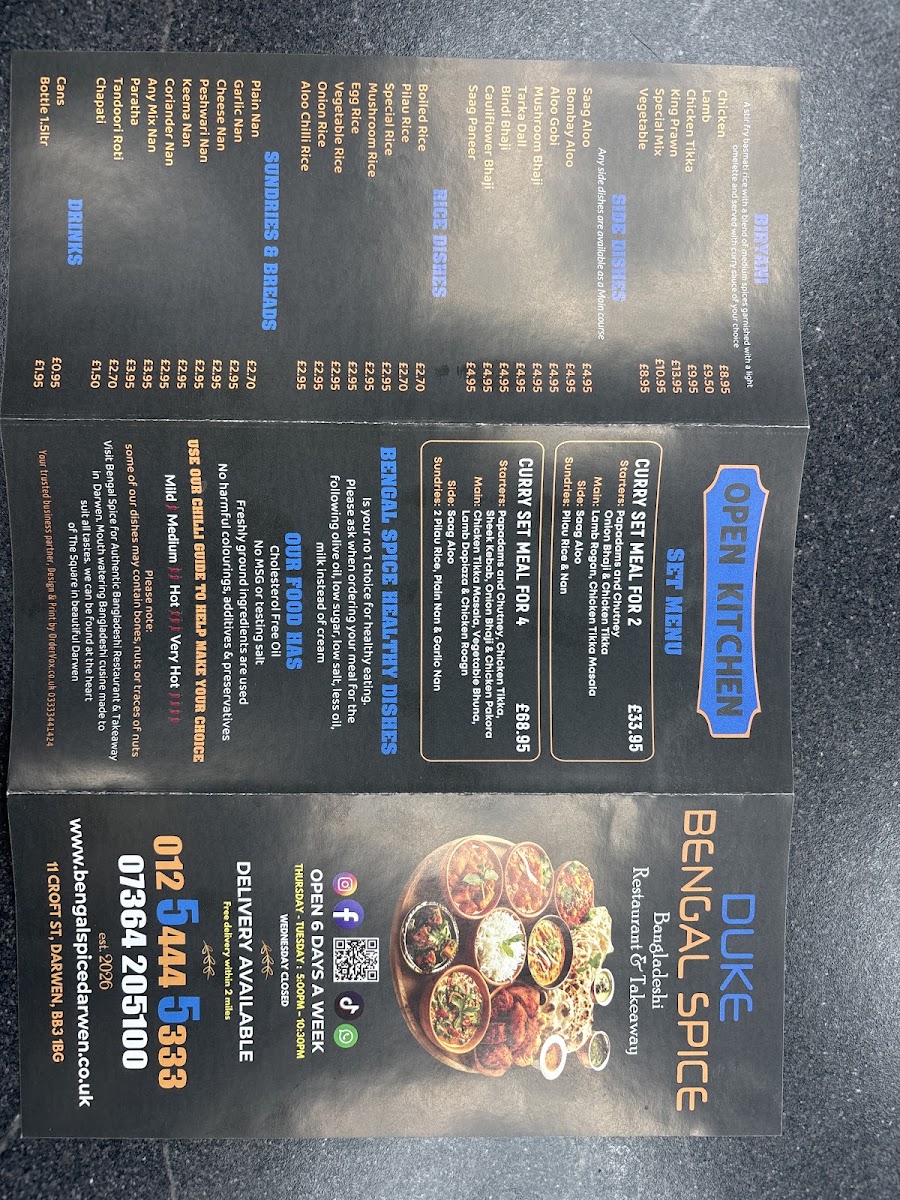 The Corner Caff menu board