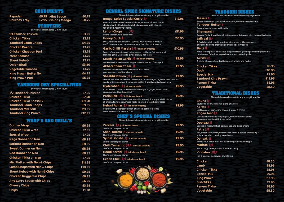 The Corner Caff menu board