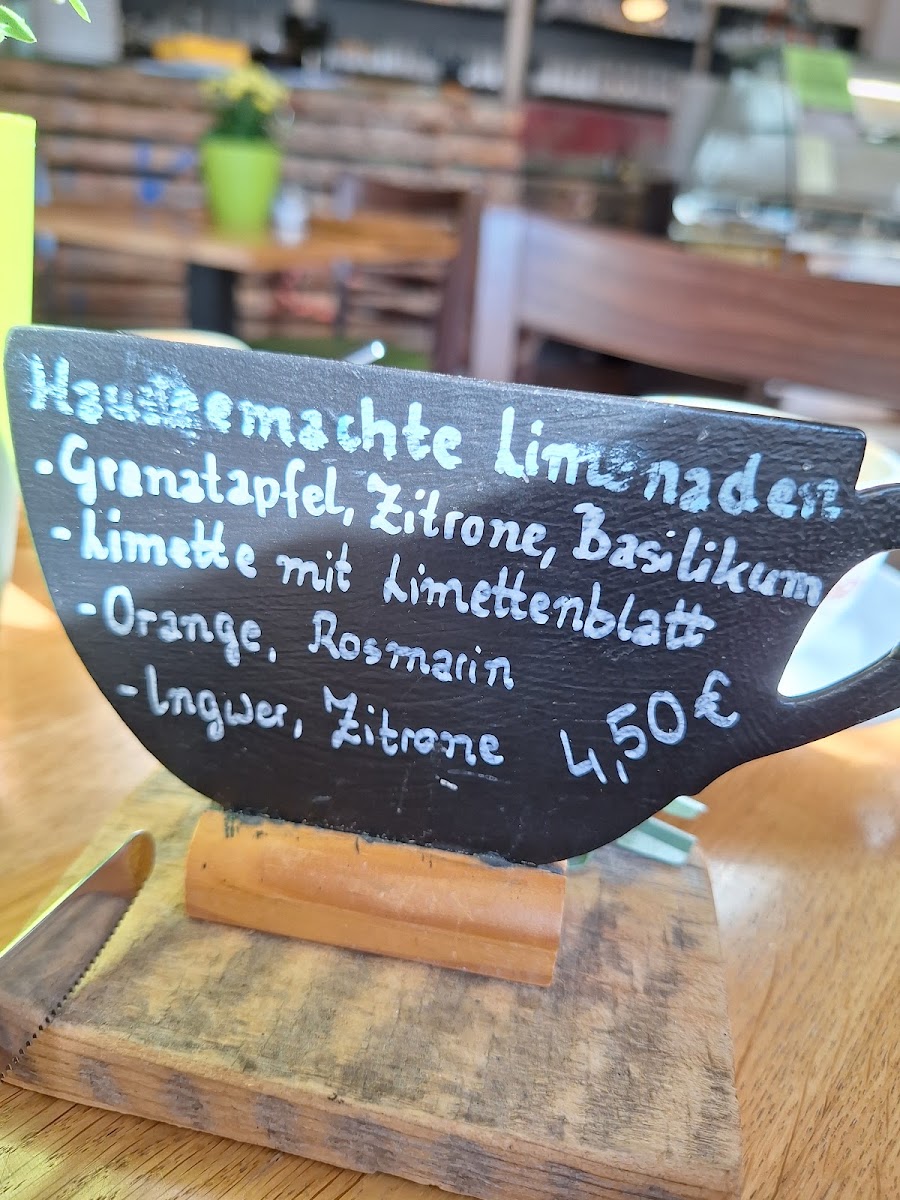 Cafe am Stadtplatz menu board