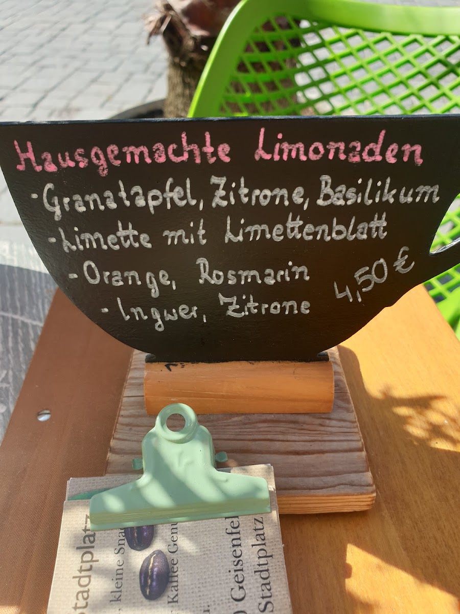 Cafe am Stadtplatz menu board